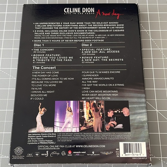CÉLINE DION LIVE IN VEGAS - A NEW DAY DVD - Picture 5 of 7